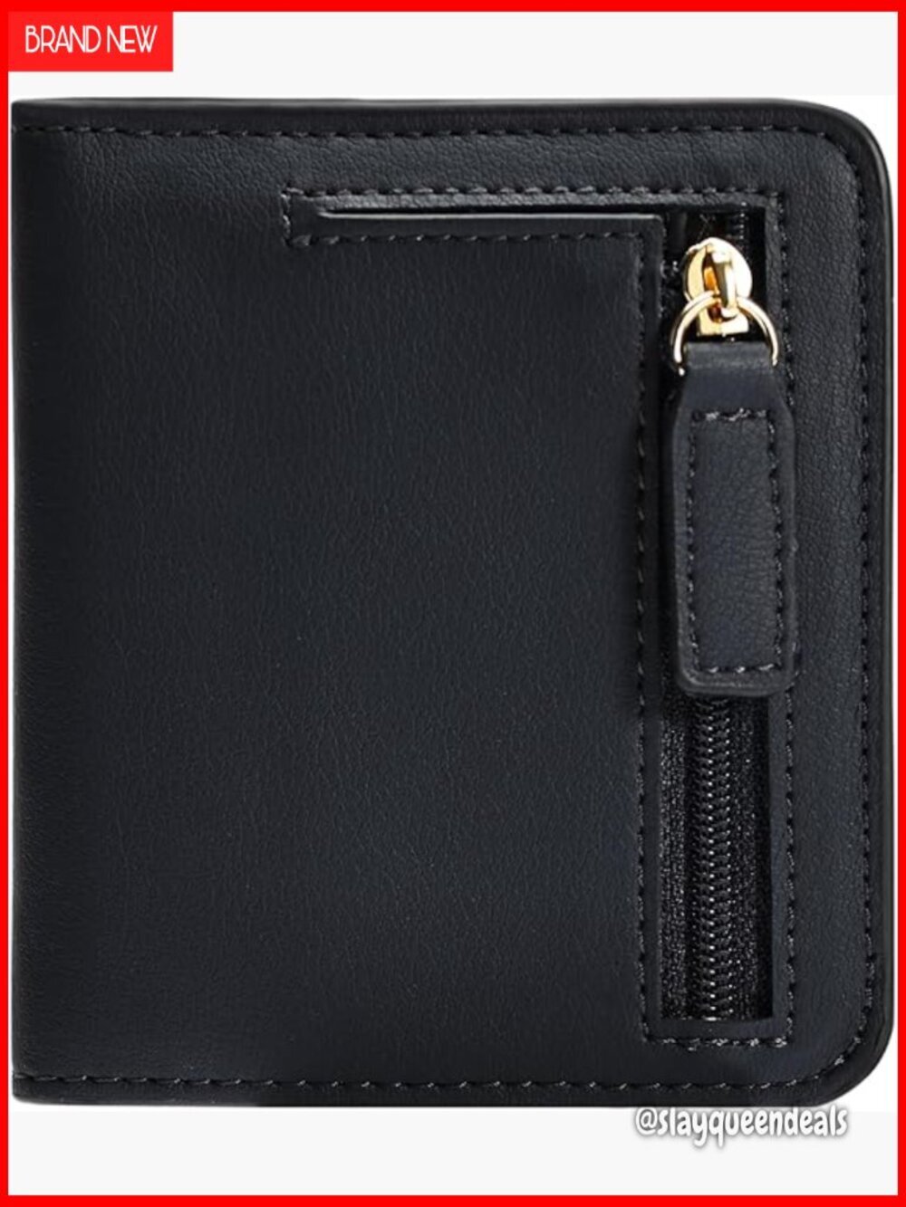 Slim Bifold RFID Blocking Wallet with Zipper Pocket and ID Window